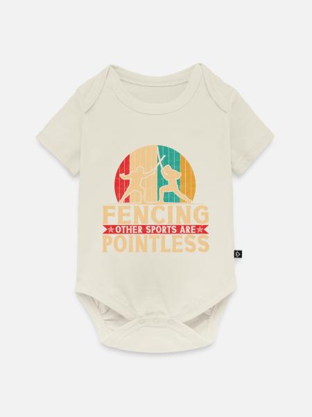 Fechtsport Fechter Säbelfechter - Baby Premium Kurzarmbody - Naturweiß