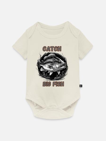Große Fische fangen - Baby Premium Kurzarmbody - Naturweiß