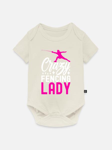 Fechten Fechtsport - Baby Premium Kurzarmbody - Naturweiß