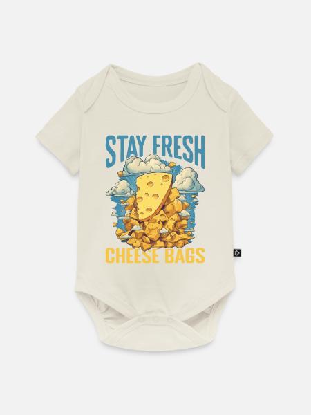 Stay Fresh Cheese Bags 51 - Baby Premium Kurzarmbody - Naturweiß