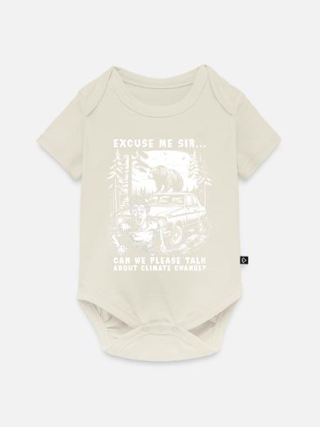 Climate Change Brown Bear - Baby Premium Kurzarmbody - Naturweiß