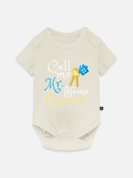Mr. Home Owner - Baby Premium Kurzarmbody - Naturweiß