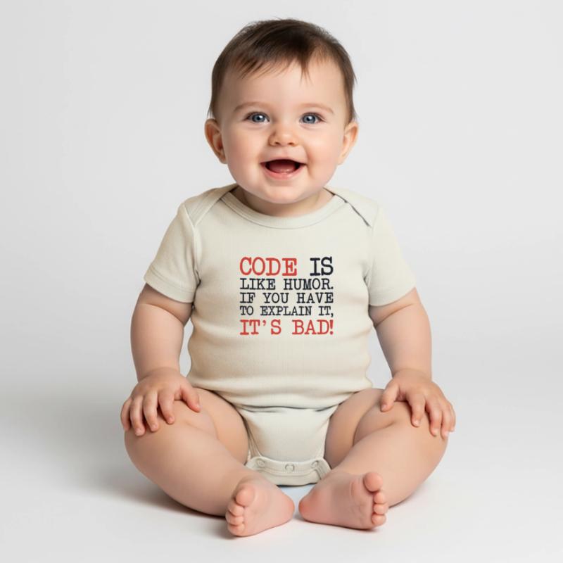 Code Explanation Developer Software Developer Baby Premium short-sleeve bodysuit