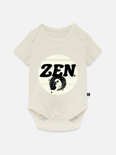 Zen - Baby Premium Kurzarmbody - Naturweiß