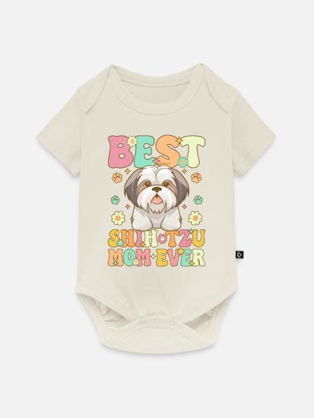 Groovy Hundeliebhaberin - Baby Premium Kurzarmbody - Naturweiß