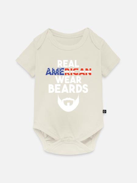 Giftidea Beard Men - Baby Premium Kurzarmbody - Naturweiß