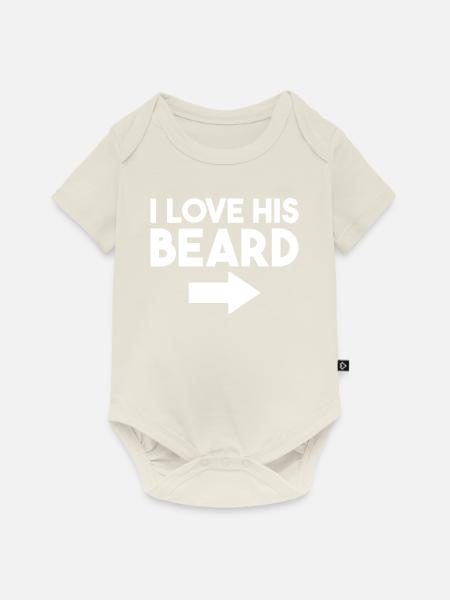 Giftidea Beard Men - Baby Premium Kurzarmbody - Naturweiß