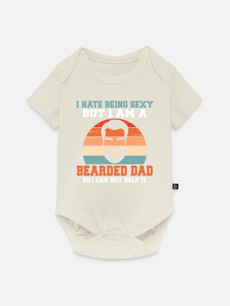 Giftidea Beard Men - Baby Premium Kurzarmbody - Naturweiß