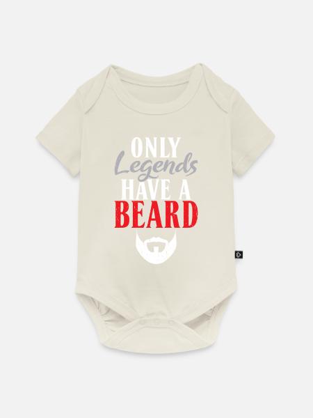 Giftidea Beard Men - Baby Premium Kurzarmbody - Naturweiß