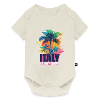Vacances de l’équipage de fête en Italie - Body à manches courtes Premium Bébé - blanc cassé - Devant