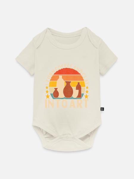 Töpfern Töpfer - Baby Premium Kurzarmbody - Naturweiß