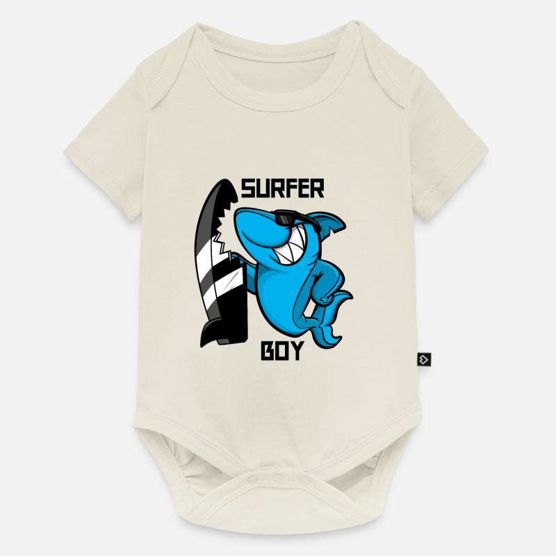 Requin - Body à manches courtes Premium Bébé - blanc cassé