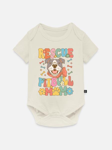 Groovy Hundeliebhaberin - Baby Premium Kurzarmbody - Naturweiß