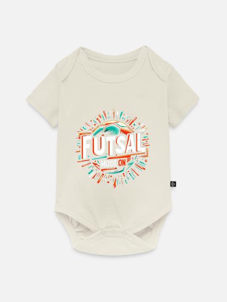 Futsal Mode On 6 - Baby Premium Kurzarmbody - Naturweiß