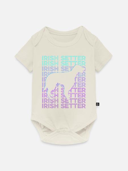 Irish Setter Hund Retro - Baby Premium Kurzarmbody - Naturweiß