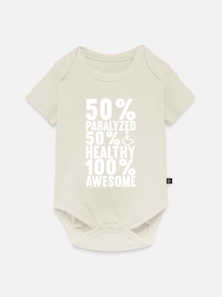 Rollstuhlfahrer Rollstuhl - Baby Premium Kurzarmbody - Naturweiß