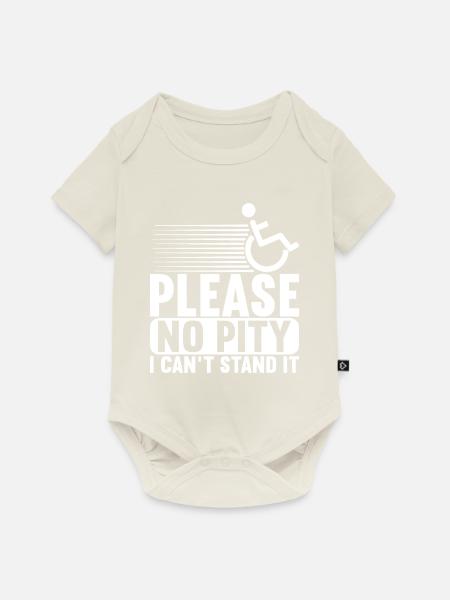 Rollstuhlfahrer Rollstuhl - Baby Premium Kurzarmbody - Naturweiß