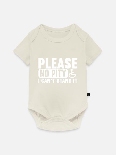 Rollstuhlfahrer Rollstuhl - Baby Premium Kurzarmbody - Naturweiß