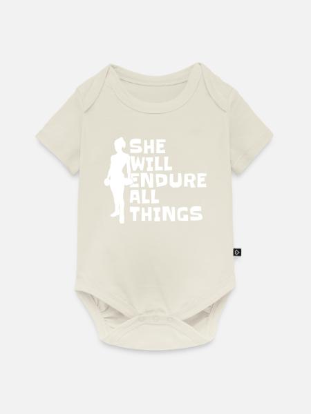 Gewichtheben Gewichtheber Schweiß - Baby Premium Kurzarmbody - Naturweiß