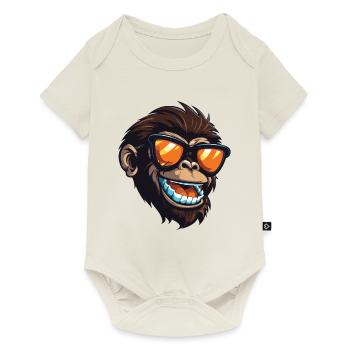 Rhino Head Portrait Cool - Baby Premium short-sleeve bodysuit - off white - Front