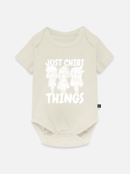 Anime Manga Chibi - Baby Premium Kurzarmbody - Naturweiß