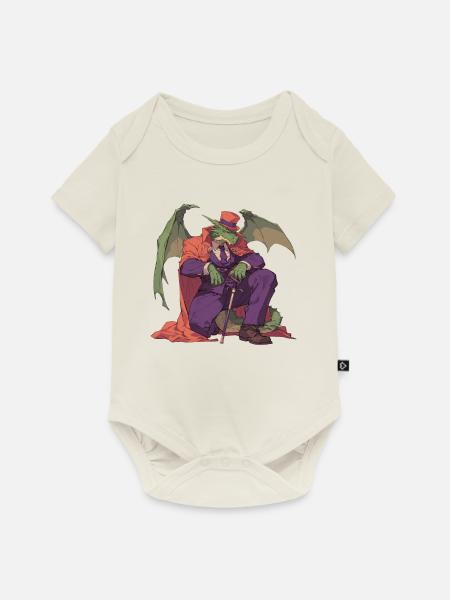 Drache Vampir Halloween Drache Kinder - Baby Premium Kurzarmbody - Naturweiß