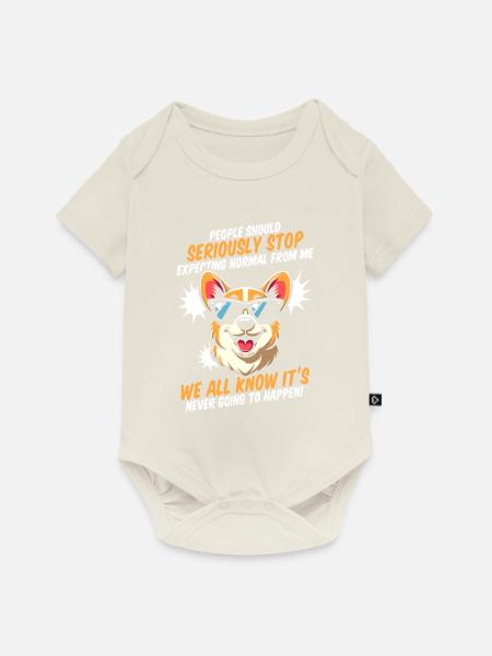 Corgi - Baby Premium Kurzarmbody - Naturweiß
