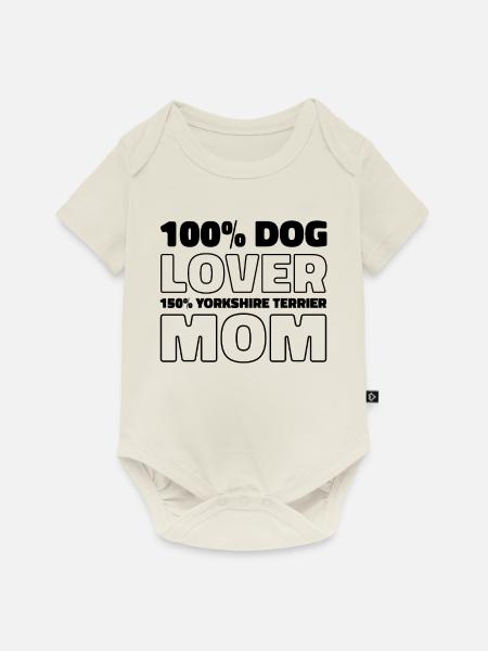 Yorkshire Terrier - Baby Premium Kurzarmbody - Naturweiß