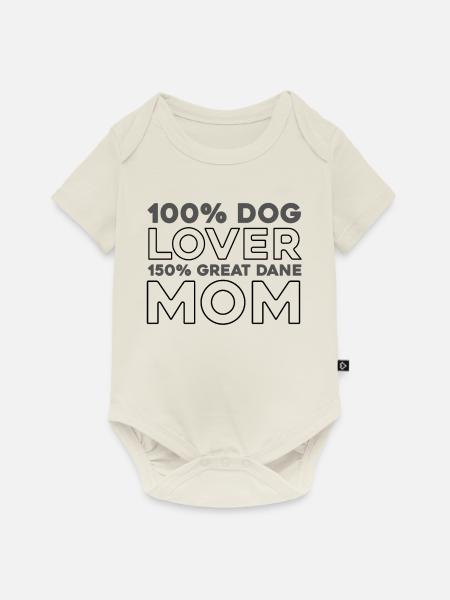 Deutsche Dogge - Baby Premium Kurzarmbody - Naturweiß