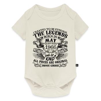 Birthday 1966 May 1966 born in May 1966 - Baby Premium short-sleeve bodysuit - off white - Front
