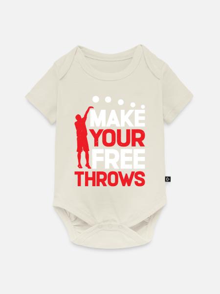 Make Your Free Throws 7 - Baby Premium Kurzarmbody - Naturweiß