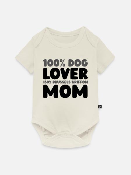 Brussels Griffon - Baby Premium Kurzarmbody - Naturweiß