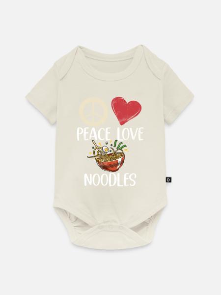 Noodle Lover Gifts - Baby Premium Kurzarmbody - Naturweiß