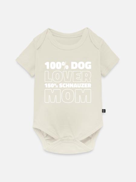 Schnauzer - Baby Premium Kurzarmbody - Naturweiß