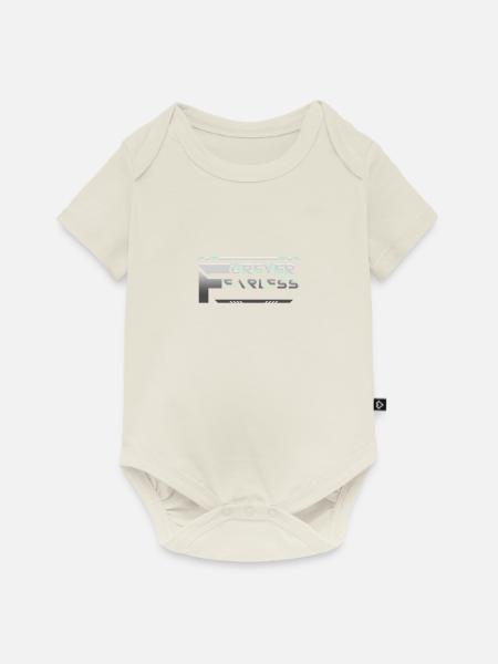 Für immer furchtlos - Baby Premium Kurzarmbody - Naturweiß
