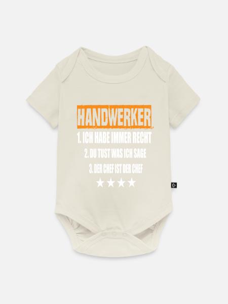 Handwerker - Baby Premium Kurzarmbody - Naturweiß