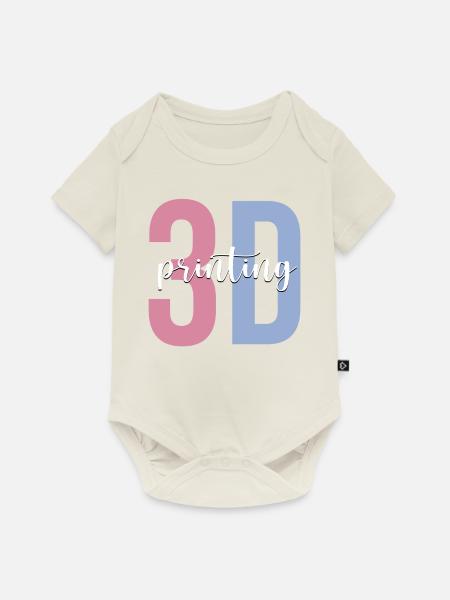 3D-Drucker-Maschine - Baby Premium Kurzarmbody - Naturweiß