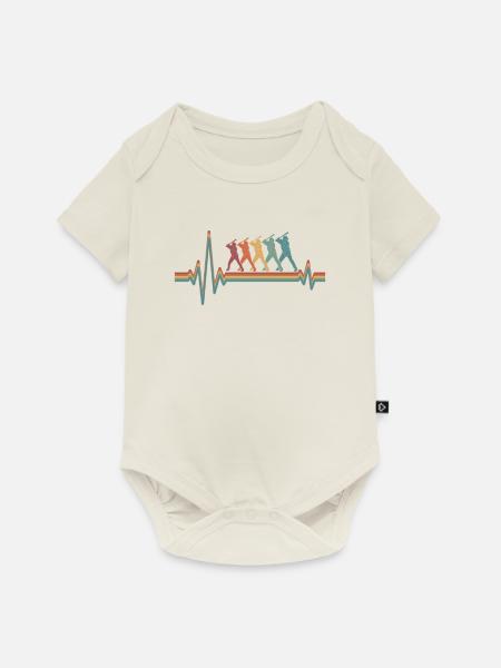 Baseball Ekg Heartbeat - Baby Premium Kurzarmbody - Naturweiß