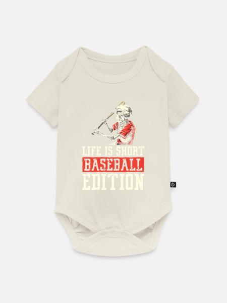 Baseball - Baby Premium Kurzarmbody - Naturweiß