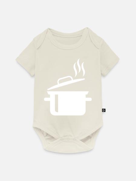 kochtopf - Baby Premium Kurzarmbody - Naturweiß