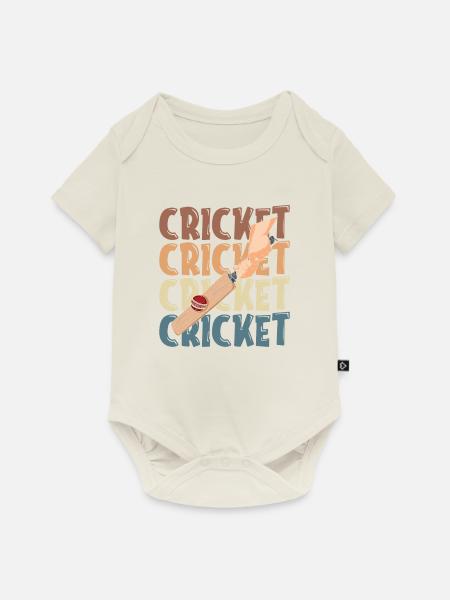 Cricket - Baby Premium Kurzarmbody - Naturweiß