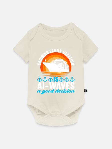 Kreuzfahrt Urlaub Kreuzfahrtschiff - Baby Premium Kurzarmbody - Naturweiß