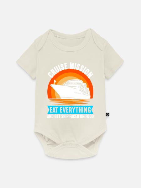 Kreuzfahrt Urlaub Kreuzfahrtschiff - Baby Premium Kurzarmbody - Naturweiß
