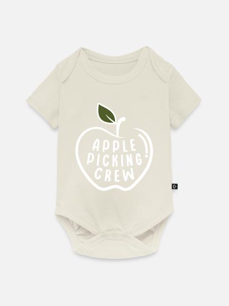 Apfelpflückmannschaft Apfelerntezeit - Baby Premium Kurzarmbody - Naturweiß