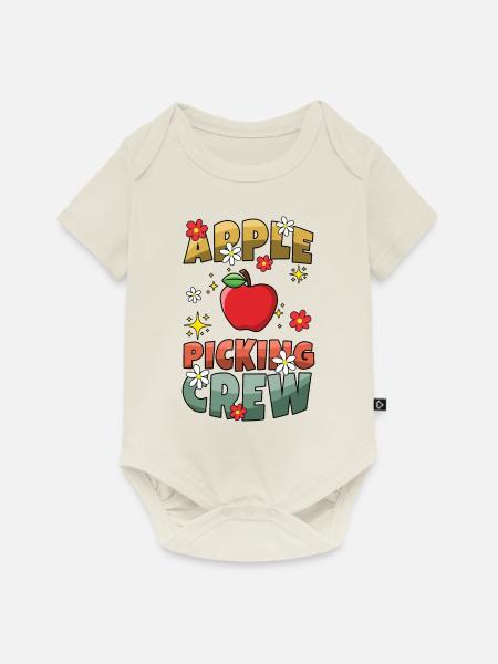 Apfelpflückmannschaft Apfelpflücker Apfelsaison Retro - Baby Premium Kurzarmbody - Naturweiß