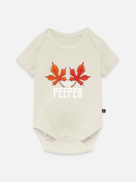 Blattgucker Laub Blattspähen - Baby Premium Kurzarmbody - Naturweiß