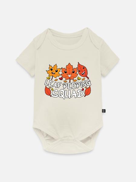 Blattspanntrupp Laub Blattspanner - Baby Premium Kurzarmbody - Naturweiß