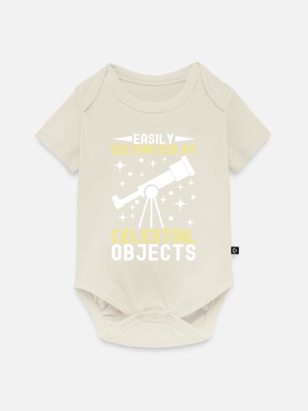 Atronome Astronomie - Baby Premium Kurzarmbody - Naturweiß
