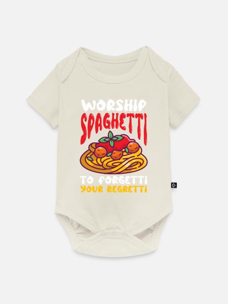 Fliegendes Spaghettimonster FSM - Baby Premium Kurzarmbody - Naturweiß