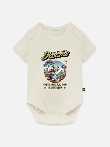 Koala - Follow Your Dreams - Natur Wildlife - Baby Premium Kurzarmbody - Naturweiß